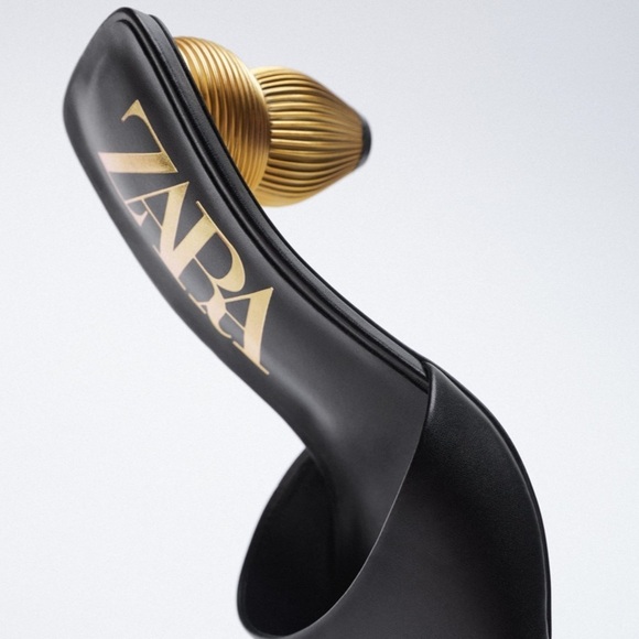 ZARA Metallic Heel Slides - Picture 5 of 8